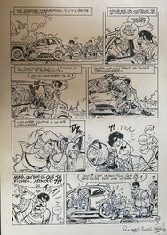 Comic Strip - Stédo, planche originale, Les Pompiers.