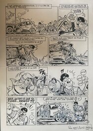 Stédo, planche originale, Les Pompiers.