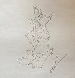 Studio Warner Bross - Studios Warner Bross, dessin original d'animation, Daffy Duck. - Planche originale