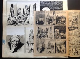 Le Bas de la Planche originale 10 et sa Publication ouverte montrant la page éditée en Aout 1949 .... Le Bas de la Planche originale 10 et sa Publication ouverte montrant la page éditée en Aout 1949 ....
