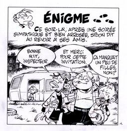 Simon Léturgie - Spoon & White, enigme lot de 4 pages - Comic Strip
