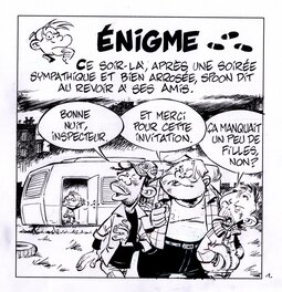 Simon Léturgie - Spoon & White, enigme lot de 4 pages - Planche originale