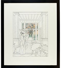 François Schuiten - La Maison Autrique - le Départ - Illustration originale
