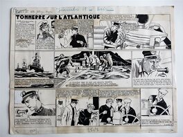 1/3 Tonnerre sur l'atlantique, planche originale 18 par F.AUER