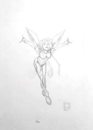 Joe Quesada - Storm Card Art - Illustration originale