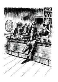 Johann Guyot - Motörhead au troquet - Illustration originale