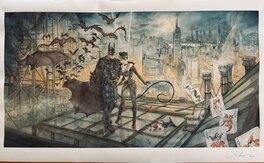 Paul Salomone - Batman et Catwoman selon Paul Salomone - Original Illustration