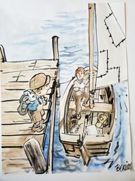 Olivier Berlion - LE CADET DES SOUPETARDS  couleur directe - Original Illustration