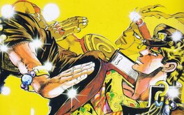 Jotaro and Star Platinum from the manga Jotaro and Star Platinum from the manga
