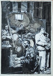Joe G. Pinelli - Open Door 1953 - Illustration originale