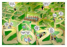 Roger Brunel - Set de table "Garden Party" 2023 - Illustration originale