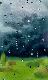 Maïté Grandjouan - Gouttes - Après la pluie - Illustration originale