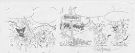 Pierre Guilmard - Rasepoil et Minigrain - Strip - Illustration originale