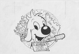 Anonyme - Pif - Joyeux Noel - Illustration originale