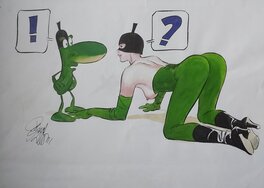 Paul Gillon - Rencontre potagère - Original Illustration