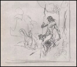 Roy G. Krenkel - Roy KRENKEL  -  TARZAN - Original art