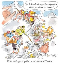 Julien Couty - Embouteillage au Tibet - Original Illustration