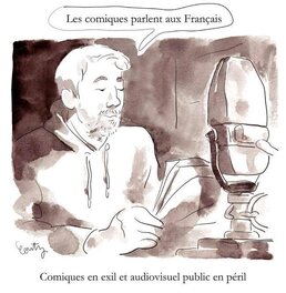 Julien Couty - Meurice viré de France inter - Original Illustration