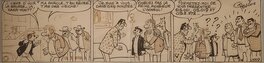 René Pellos - Strip quotidien Pieds Nickelés - Planche originale