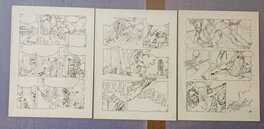 Enrique Breccia - Alvar MAYOR - EL PODEROSO DIOS, triptyque pages 8, 9 et 10 - Planche originale