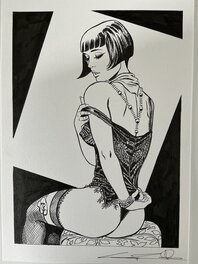 Guiseppe Candita - Tributo a Crepax Valentina - Illustration originale