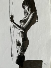 Gérard Goffaux - Nue - Illustration originale