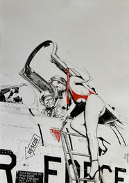 Thib - F100 super sabre safety pin - Original Illustration