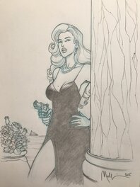 Nicolas Malfin - Jessica au revolver - Illustration originale