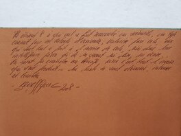 Dédicace manuscrite du Scénariste Dédicace manuscrite du Scénariste