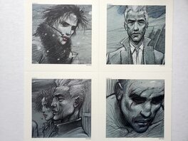 Planche de 4 ex-libris offset 20 x 20