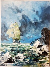 Gwendal Lemercier - LES RECIFS   couleur directe - Original Illustration