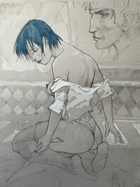 Fabrice Meddour - La femme piège - Hommage à Bilal - Illustration originale