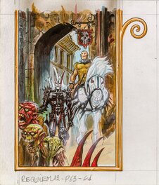 Olivier Ledroit - Requiem tome 12 – Case originale 1 de la planche 63 - Planche originale