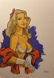 Félix Meynet - Illustration de femme - Illustration originale