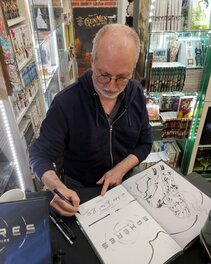 Alain Bron en dédicace chez Pulp's BD, à Paris