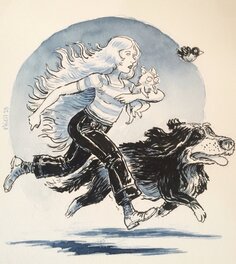 Phicil - Phicil, illustration Les fantômes du Mont Blanc, 2025. - Illustration originale