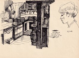 Yvon Le Corre - The cook - Illustration originale