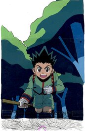 Hunter x Hunter, Gon, "pan" cellulo, fond et doga de production originaux (Nippon Animation, 1999-2001)