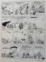 Raymond Macherot - Chlorophylle - Chloro Joue et Gagne - Planche originale