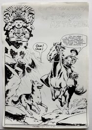 Carlo Marcello - Marcello, Rintintin#110, le trésor Aztèque, planche n°1 de titre, 1969. - Planche originale