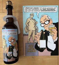 Etiket op bierfles Etiket op bierfles
