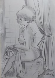 François Walthéry - Natacha : Atoll 66 - Illustration originale
