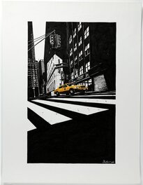 Christophe Chabouté - Yellow Cab - Illustration originale