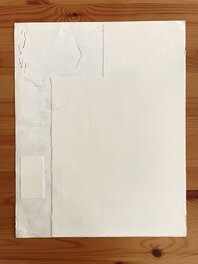 Dos de la planche avec ses rustines et découpages. Dos de la planche avec ses rustines et découpages.