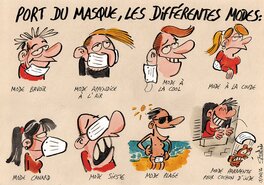 Simon Mitteault - Port du masque - Illustration originale