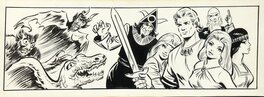 Karel Biddeloo - De rode ridder - Original Illustration