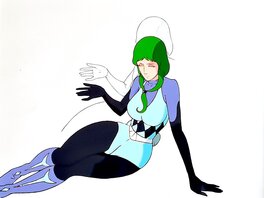 Tomoharu Katsumata - Capitaine Flam, Saturna, cellulo et doga de production originaux (Toei Animation, 1978-1979).jpg - Œuvre originale