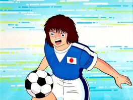 Yôichi Takahashi - Captain Tsubasa, cellulo, doga de production et fond originaux (Tsuchida Production, 1983-1986) - Original art