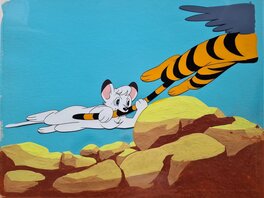 Leo roi de la jungle, Leo et le tigre, cellulo de production original