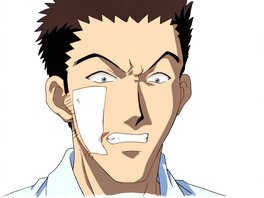 Hunter x Hunter Leorio Production Cel and Animation Drawing (Nippon Animation, c. 1999-2001)